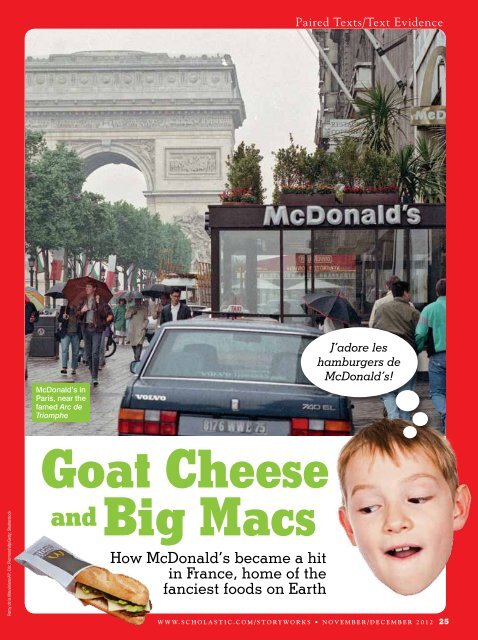 Goat Cheese Big Macs - Scholastic