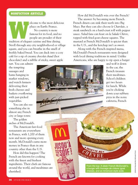 Goat Cheese Big Macs - Scholastic