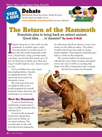 The Return of the Mammoth - Scholastic