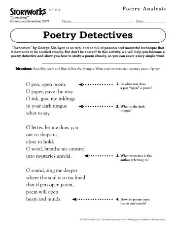 Poetry Detectives - Scholastic