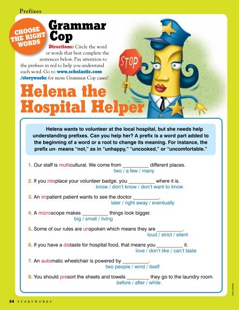 Helena the Hospital Helper - Storyworks Magazine - Scholastic
