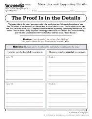 Main Idea and Supporting Details - Storyworks - Scholastic
