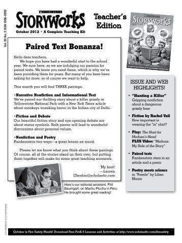 Paired Text Bonanza! - Storyworks - Scholastic