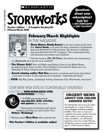 February/March Highlights - Storyworks Magazine - Scholastic