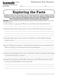 Exploring the Facts - Storyworks Magazine - Scholastic