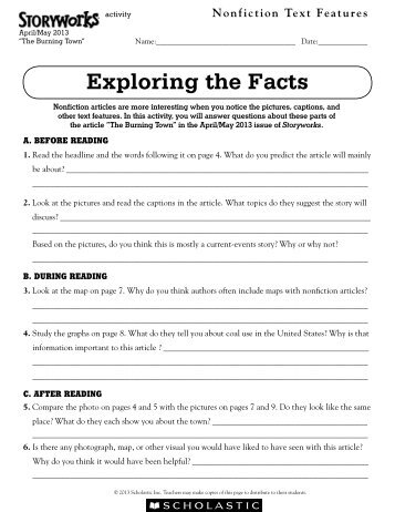 Exploring the Facts - Storyworks - Scholastic