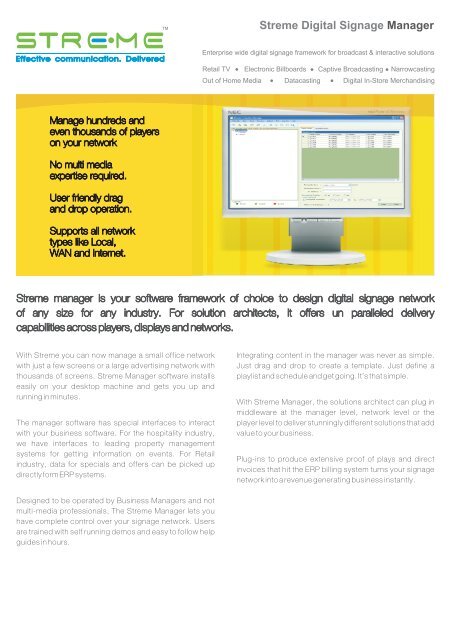 brochures - Digital Signage Software in India