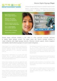 Streme Digital Signage Player - Digital Signage Software in India