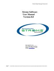 Streme Software User Manual Version-8.0 - Digital Signage ...