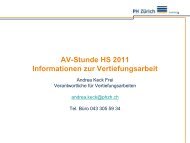 AV-Stunde HS11 - StudiWeb