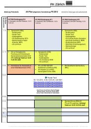 Departement Primarstufe - StudiWeb