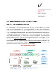 Das Medizinstudium an der Universität Bern - Studium der Medizin ...