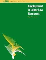 Employment & Labor Law Resources - Bna