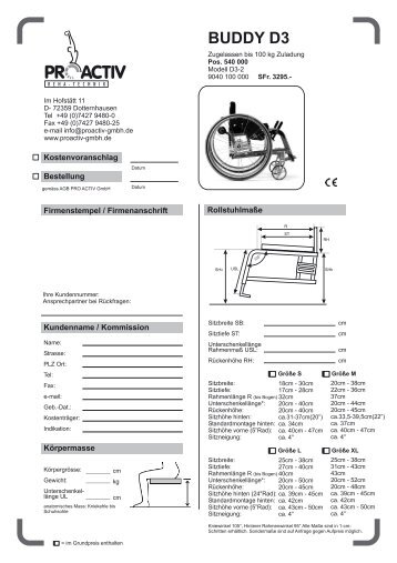 CH_BUDDY_D3_SFr - Willkommen bei PRO ACTIV Reha-Technik ...