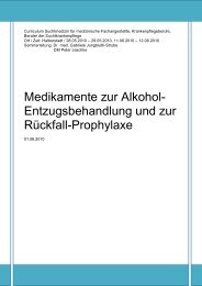 Medikamente zur Alkohol-Entzugsbehandlung und zur Rückfall ...