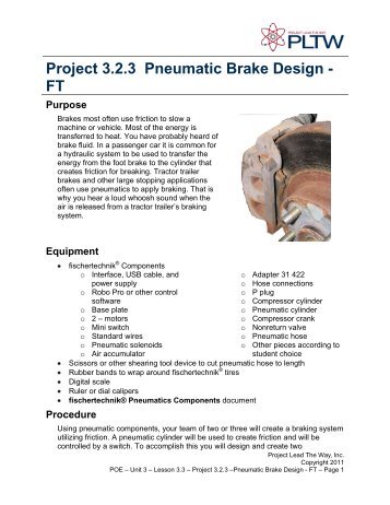 Project 3.3.3 Pneumatic Brake Design - FT