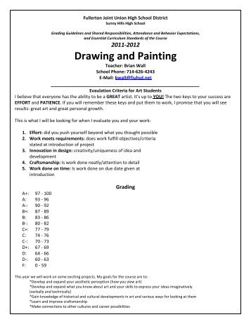 Drawing and Painting - Sunny Hills High School