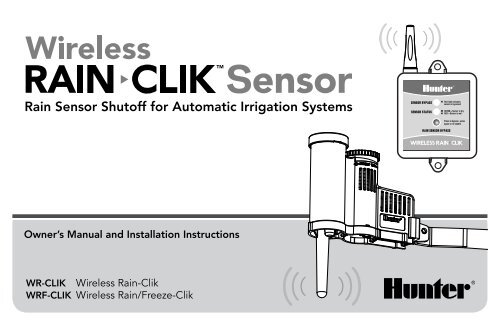 WR-CLIK Hunter Rain Clik Wireless Rain Sensor for sprinkler irrigation system 