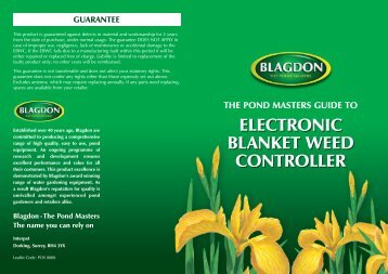 electronic blanket weed controller electronic ... - SunshowerOnline