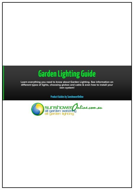 Garden Lighting Guide - SunshowerOnline