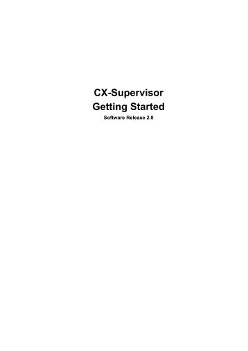 Getting Started with CX-Supervisor