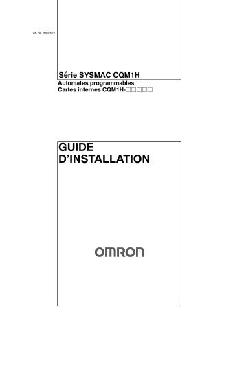 CQM1H Manuel d'installation + Cartes internes