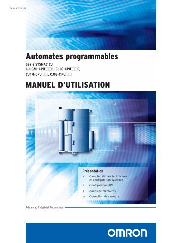 CJ1/CS1 Manuel d'utilisation