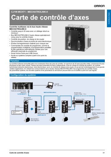Carte de contrôle d'axes