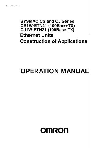 CS-CJ Series Operation Manual