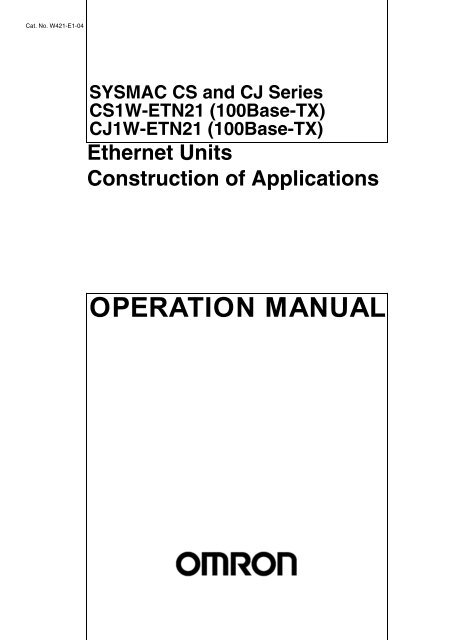 CS-CJ Series Operation Manual