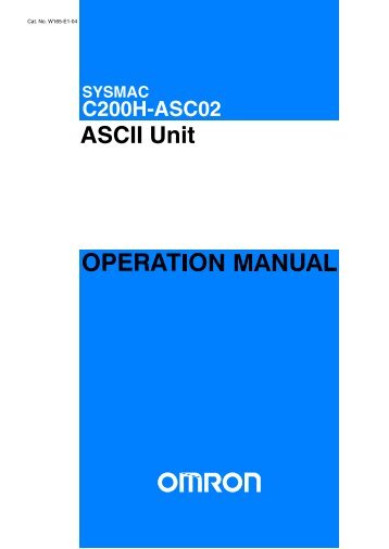 C200H-ASC02 ASCII Unit