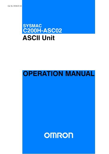 C200H-ASC02 ASCII Unit