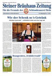 Steiner Bräuhaus Zeitung