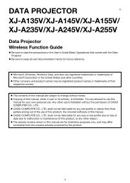 data projector xj-a135v/xj-a145v/xj-a155v - Casio