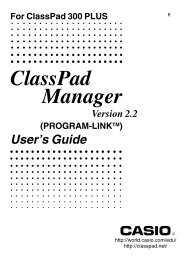 ClassPad Manager Version 2.2 - Casio