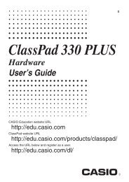 ClassPad 330 PLUS Hardware User's Guide - Casio