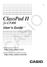 ClassPad fx-CP400 User's Guide - Casio