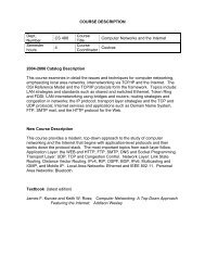 COURSE DESCRIPTION Dept., Number CS 488 Course Title ...