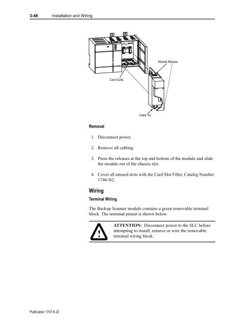 1747-6.22, Backup Scanner User Manual