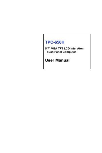 TPC-650H User Manual