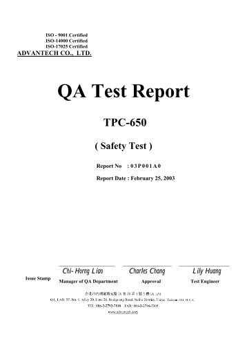 QA Test Report