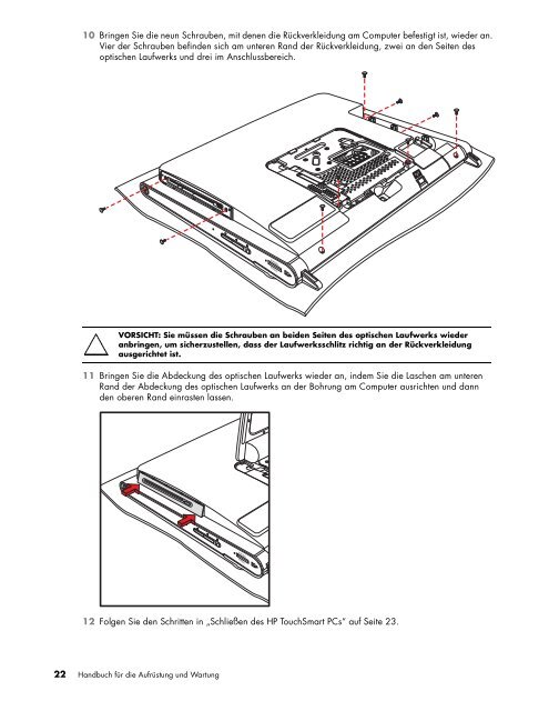 Handbuch für die Aufrüstung und Wartung - HP