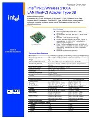 Intel PRO/Wireless 2100A LAN MiniPCI Adapter Type 3B