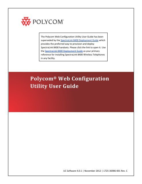 Polycom Web Configuration Utility User Guide