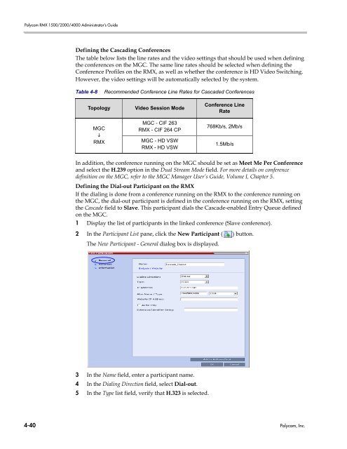 RMX 2000 Administrator's Guide Version 7.6.1 - Polycom