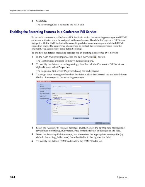 RMX 2000 Administrator's Guide Version 7.6.1 - Polycom