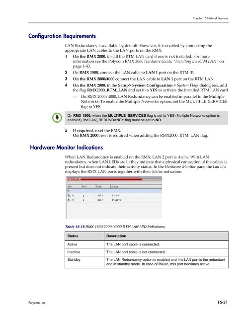 RMX 2000 Administrator's Guide Version 7.6.1 - Polycom