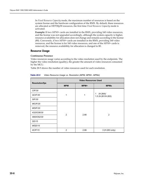 RMX 2000 Administrator's Guide Version 7.6.1 - Polycom