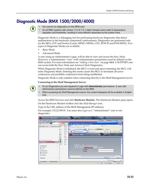 RMX 2000 Administrator's Guide Version 7.6.1 - Polycom