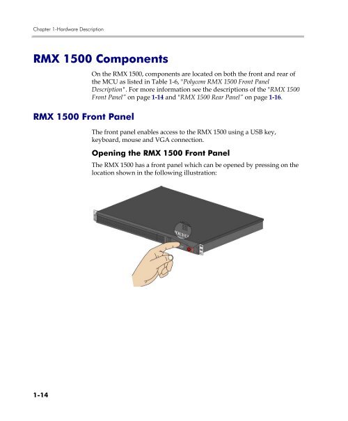 RMX 1500 Hardware Guide.book - Polycom